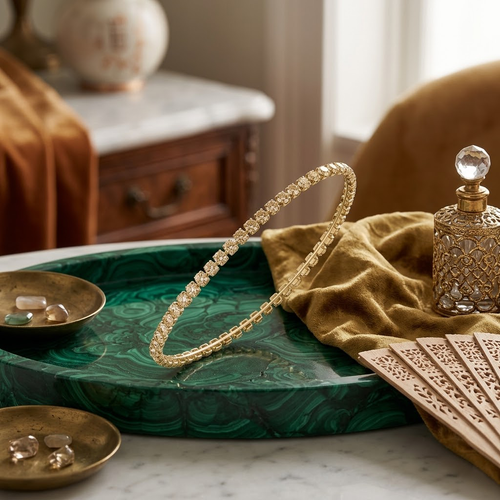 Geometric Circular Rhinestone Headband