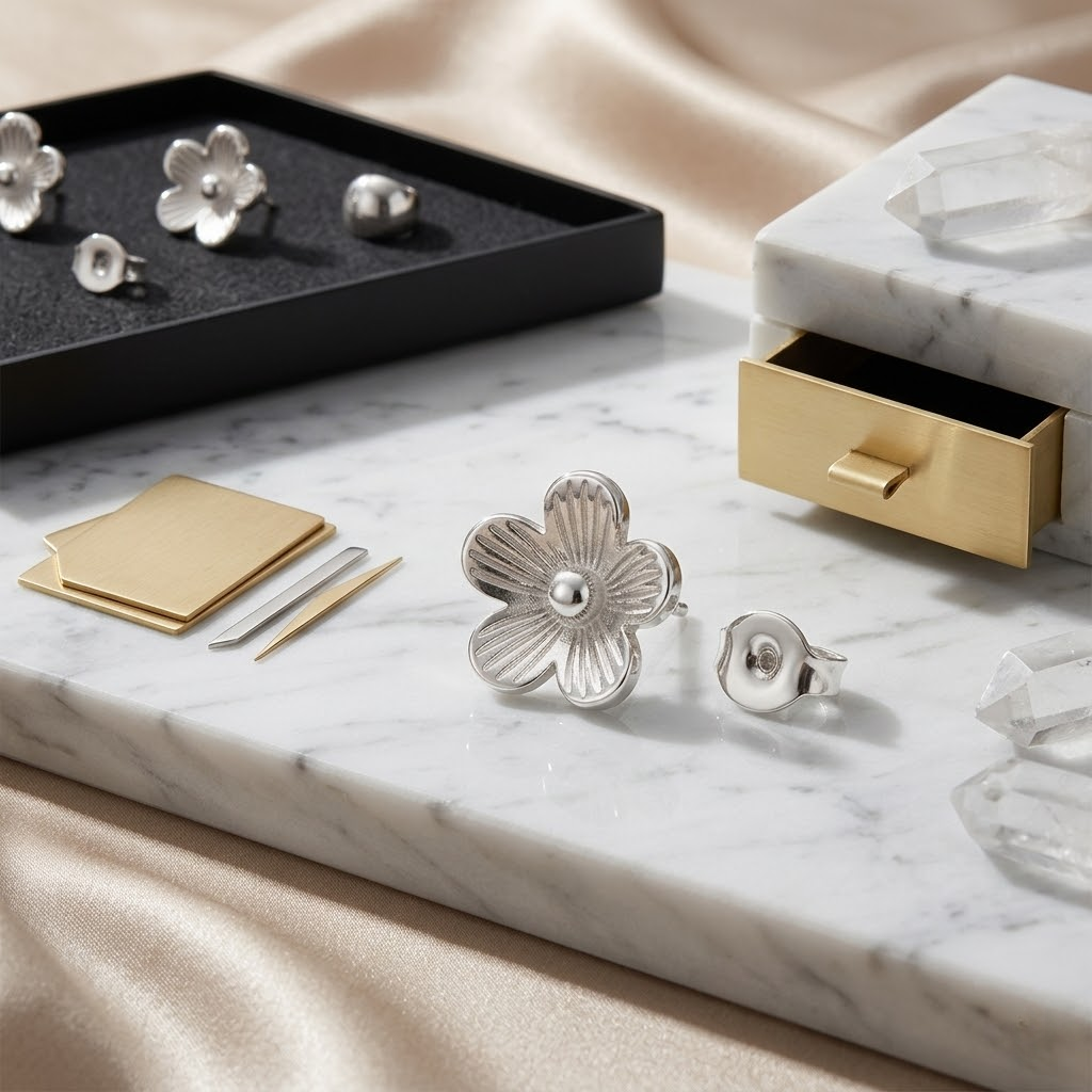 Sterling Silver Five-Petal Flower Charm